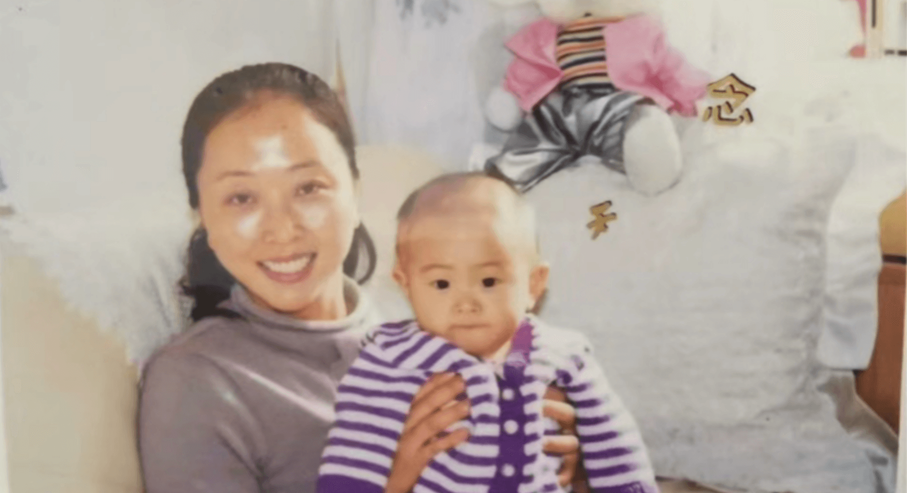 Avril's mother with baby Avril