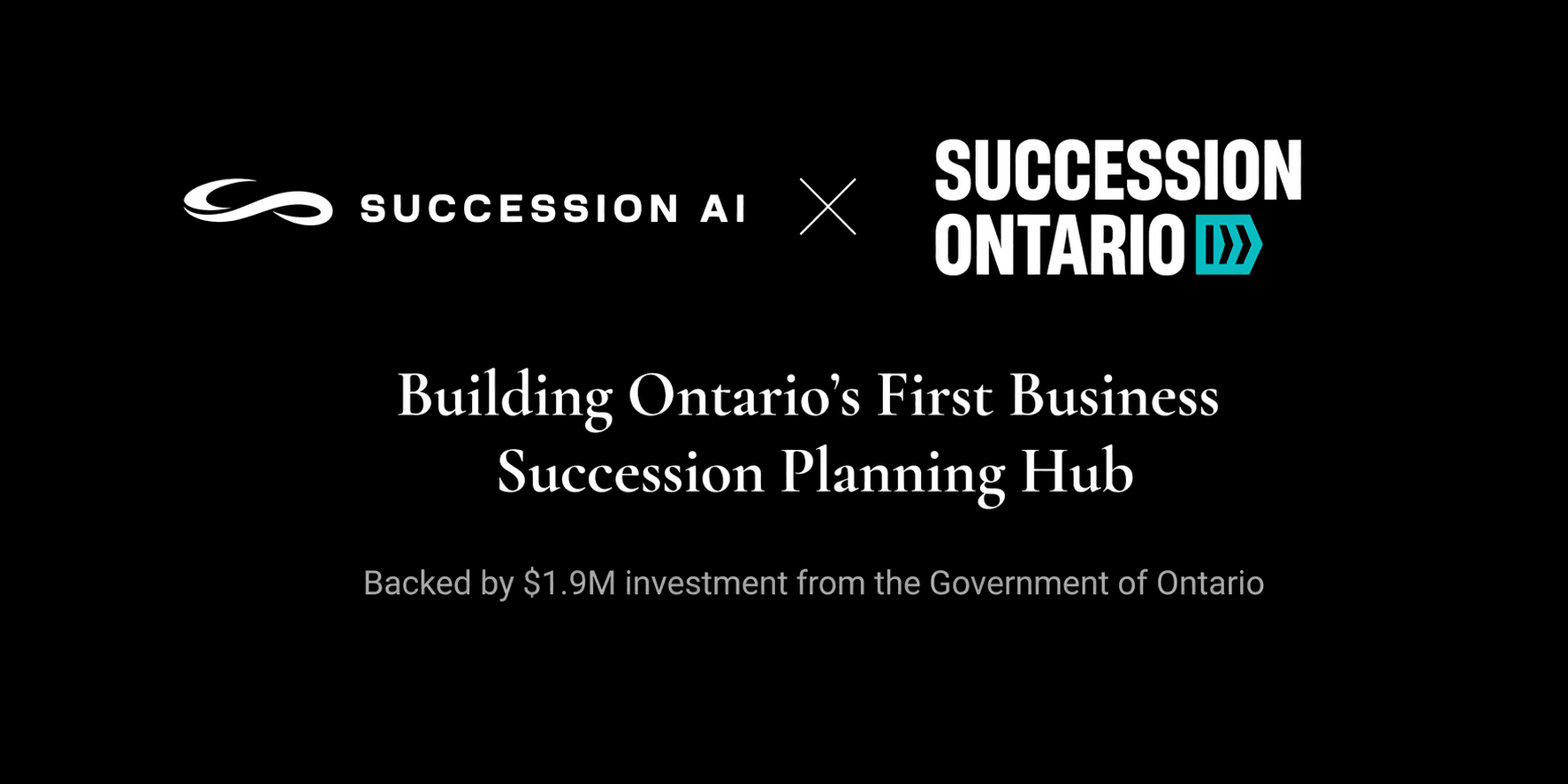 Succession AI and Succession Ontario partnership announcement